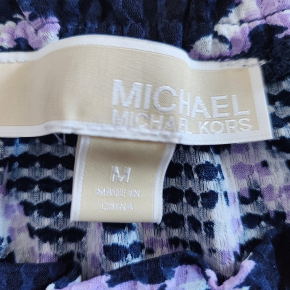 Michael Kors Geometric Print Matching Smock Waist Skirt & Peasant Blouse Set M/L - Picture 6 of 12